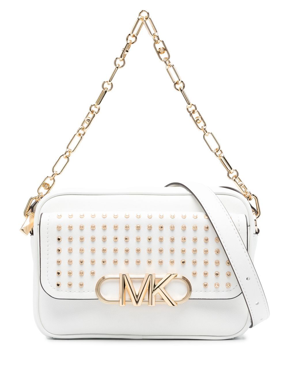 Michael Michael Kors logo-plaque leather crossbody bag - White von Michael Michael Kors