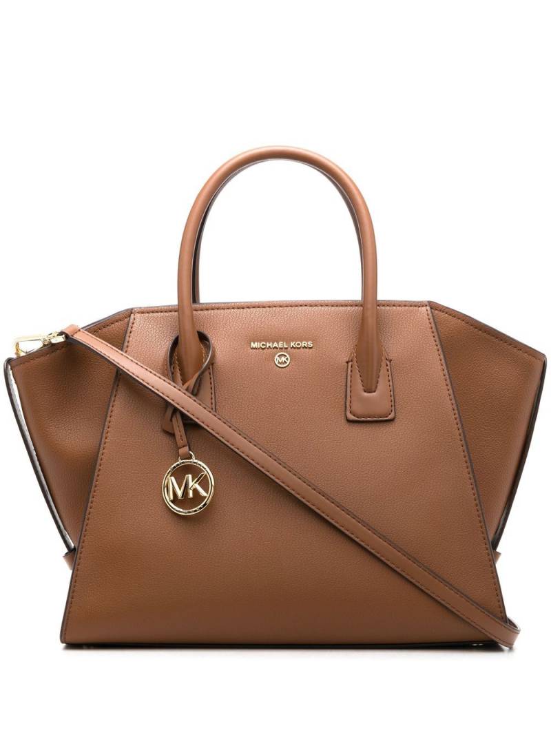 Michael Michael Kors logo-plaque leather tote bag - Brown von Michael Michael Kors