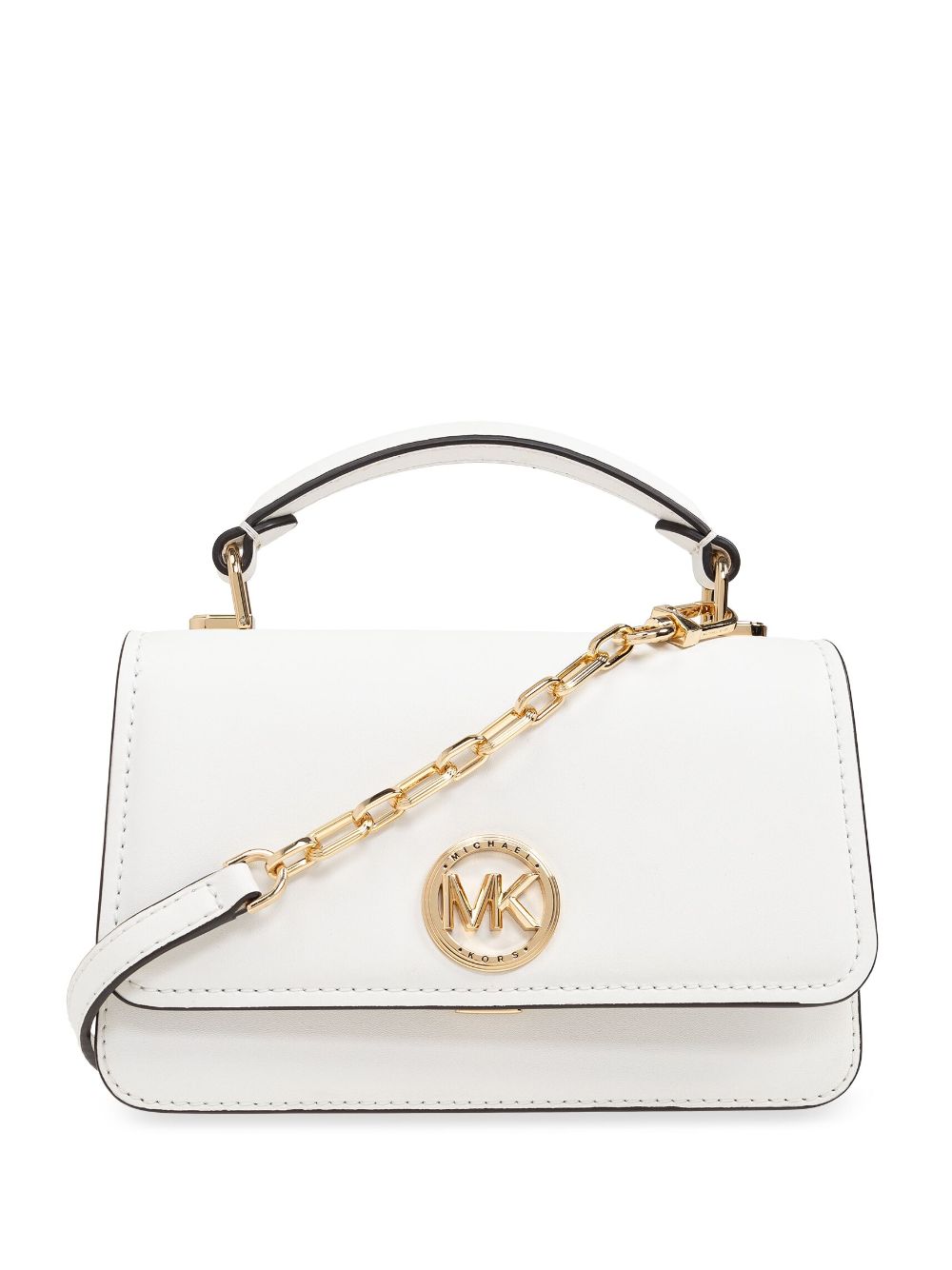 Michael Michael Kors logo-plaque leather tote bag - White von Michael Michael Kors