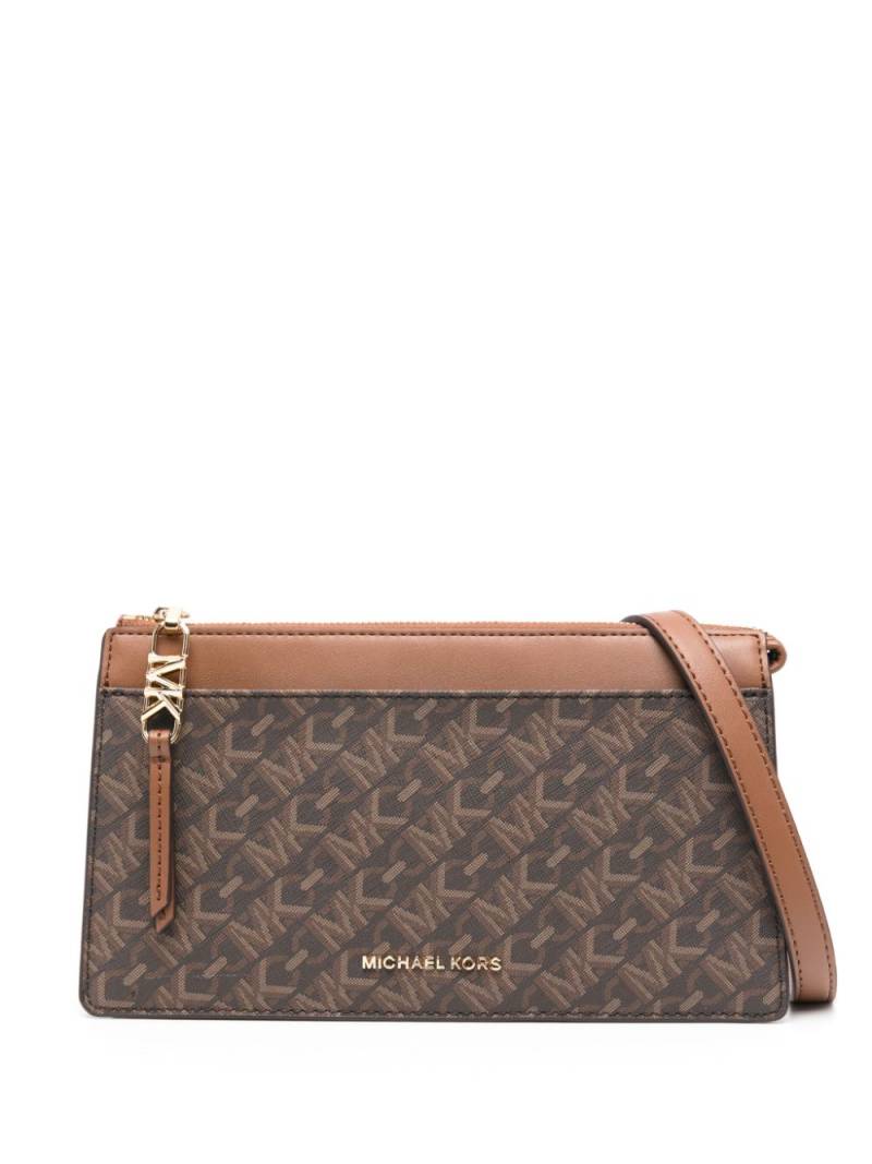 Michael Michael Kors logo-print cross body bag - Brown von Michael Michael Kors