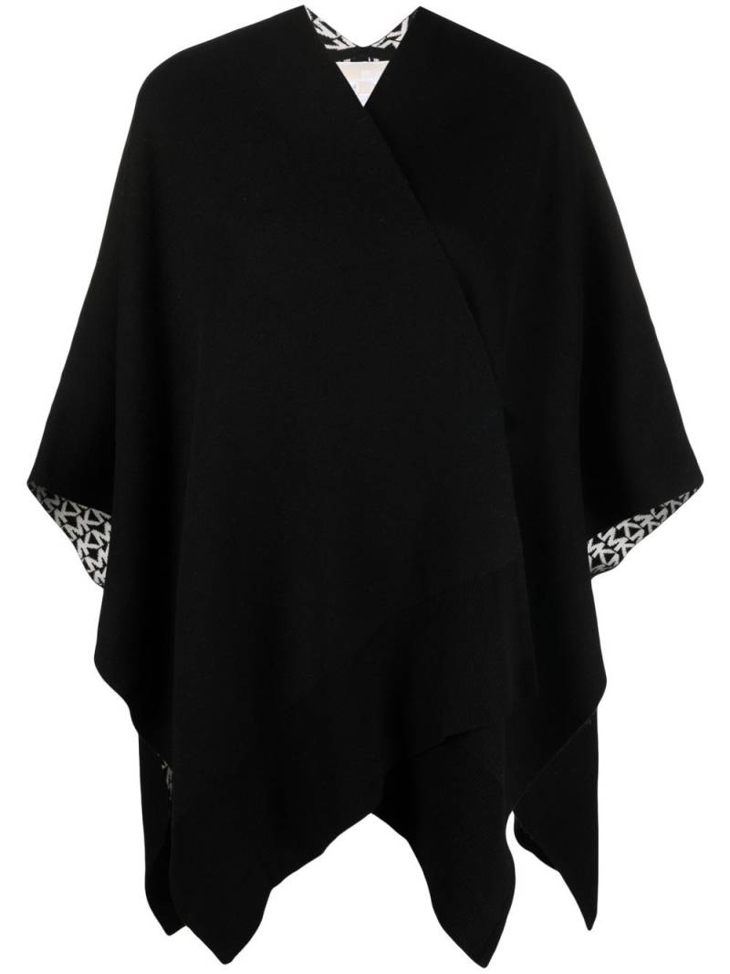 Michael Michael Kors logo-print knit cape - Black von Michael Michael Kors