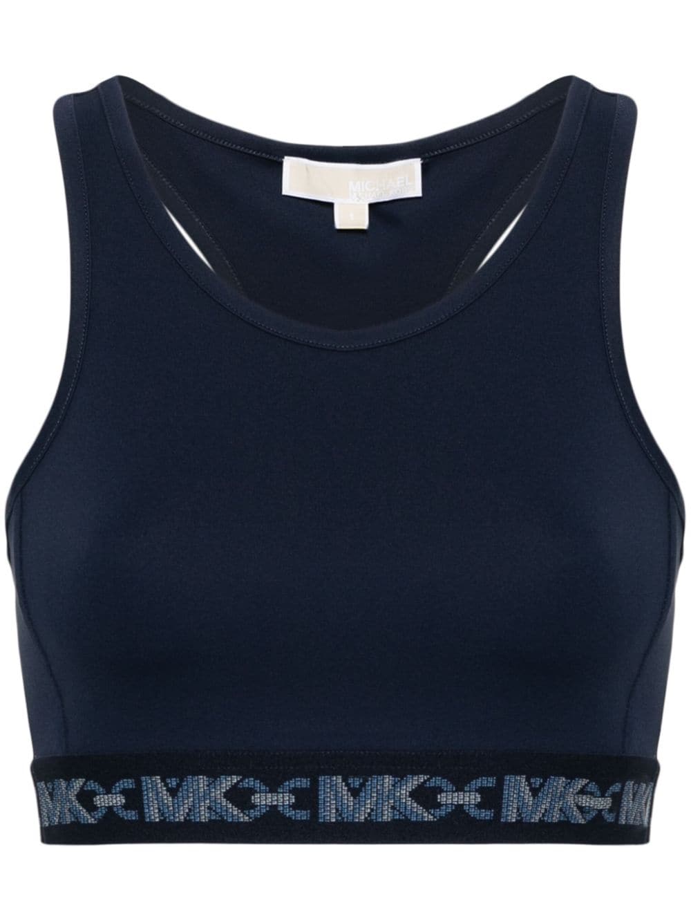 Michael Michael Kors logo-strap sports bra - Blue von Michael Michael Kors