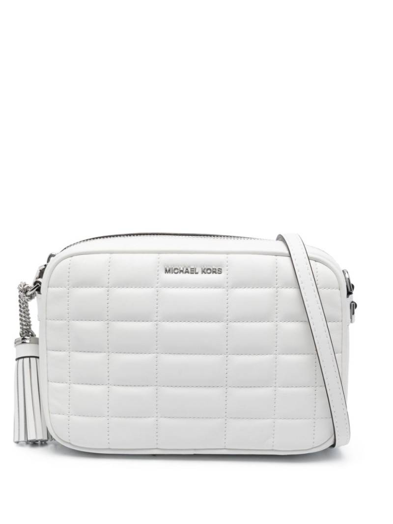 Michael Michael Kors medium Jet Set leather crossbody bag - White von Michael Michael Kors