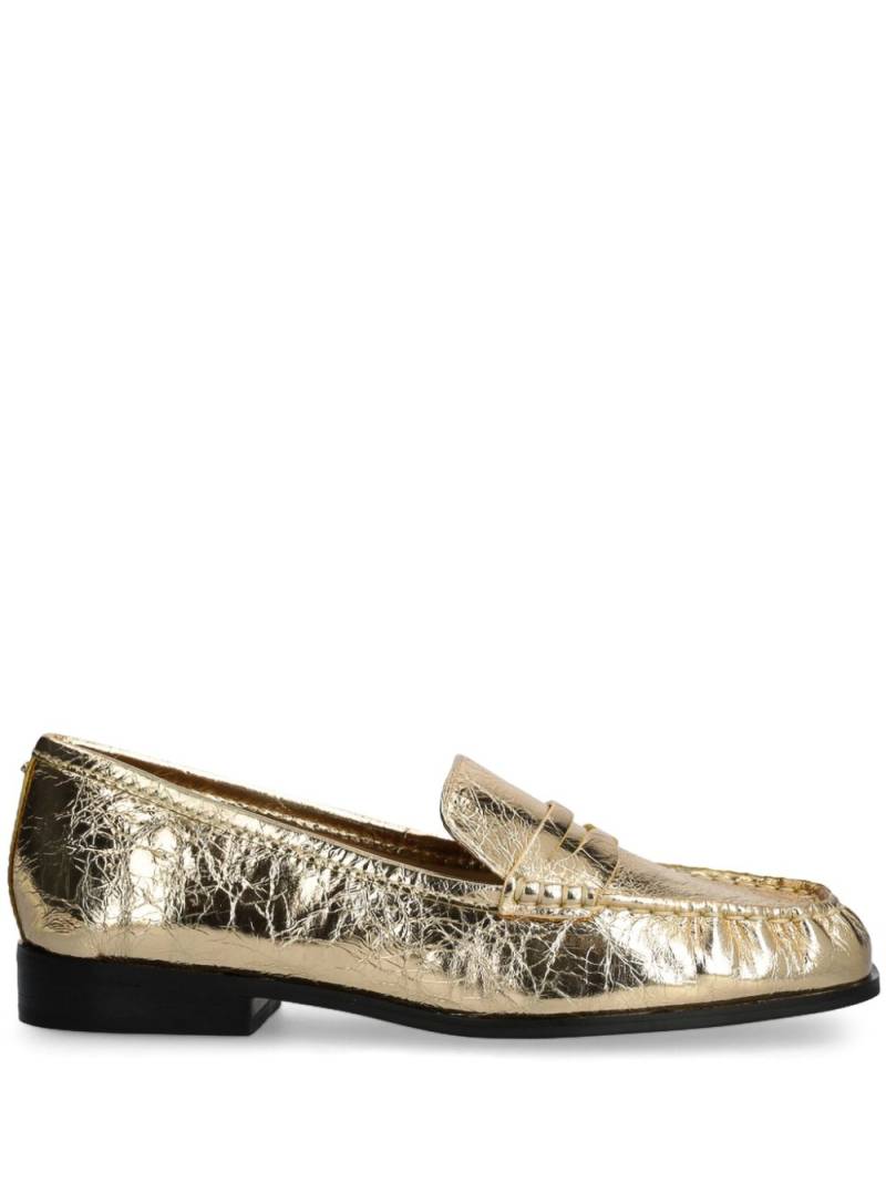 Michael Michael Kors metallic-leather loafers - Gold von Michael Michael Kors