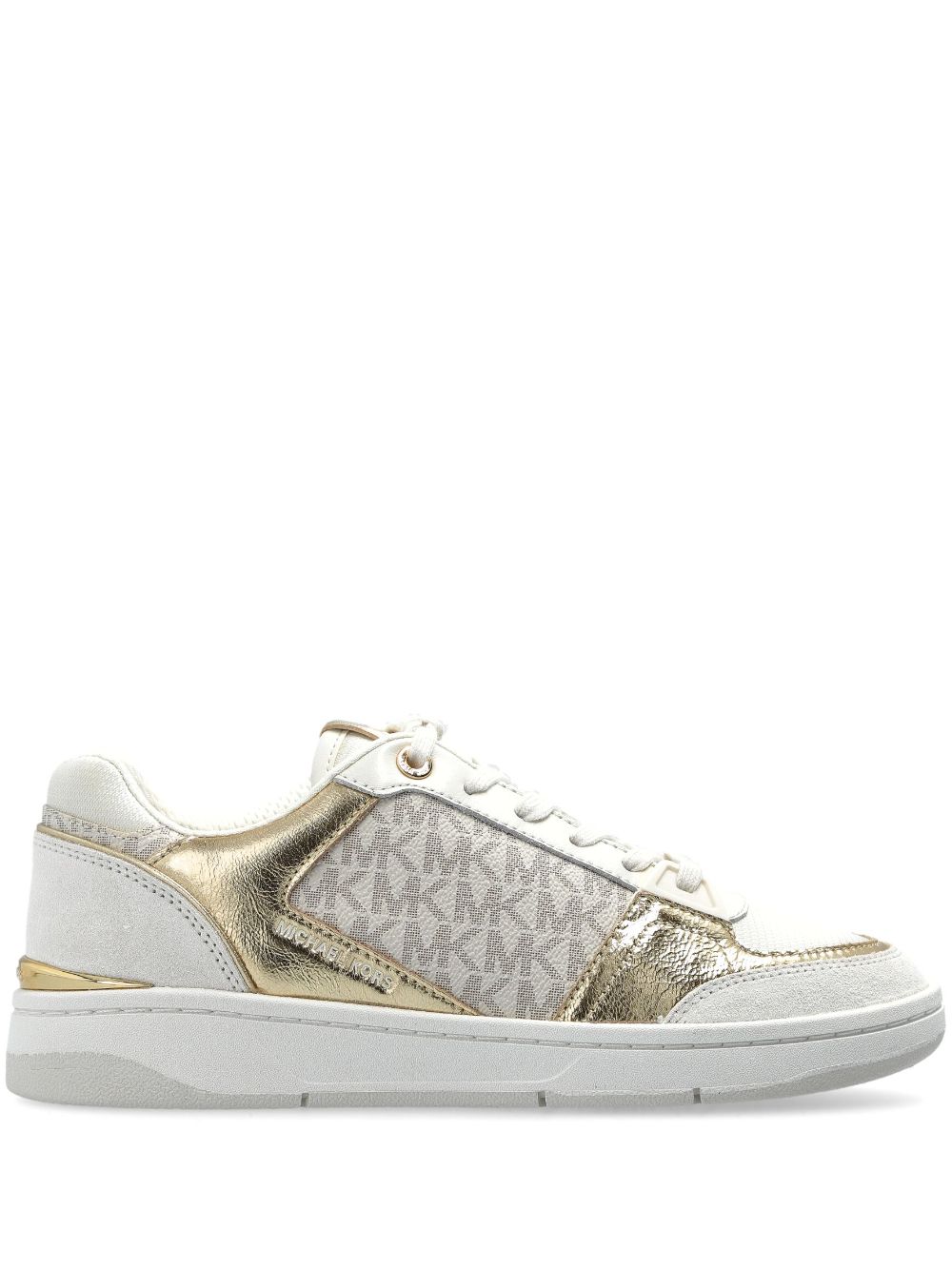 Michael Michael Kors metallic leather sneakers - White von Michael Michael Kors