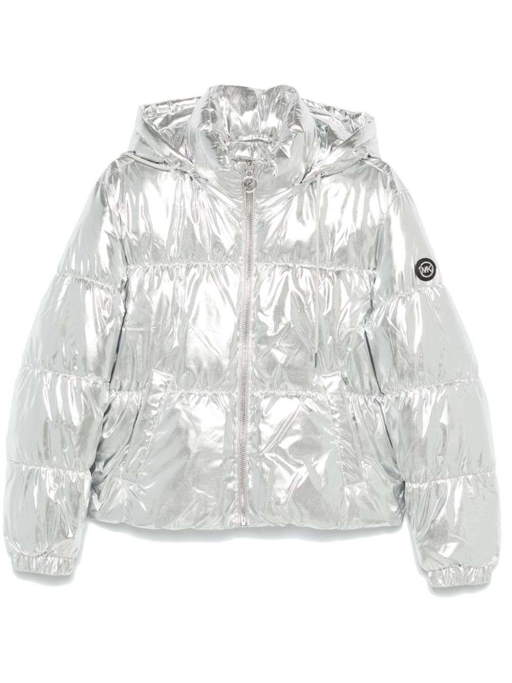 Michael Michael Kors metallic puffer jacket - Silver von Michael Michael Kors