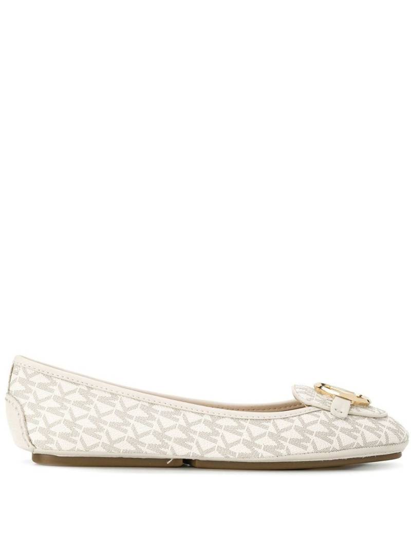 Michael Michael Kors monogram ballerina pumps - Neutrals von Michael Michael Kors