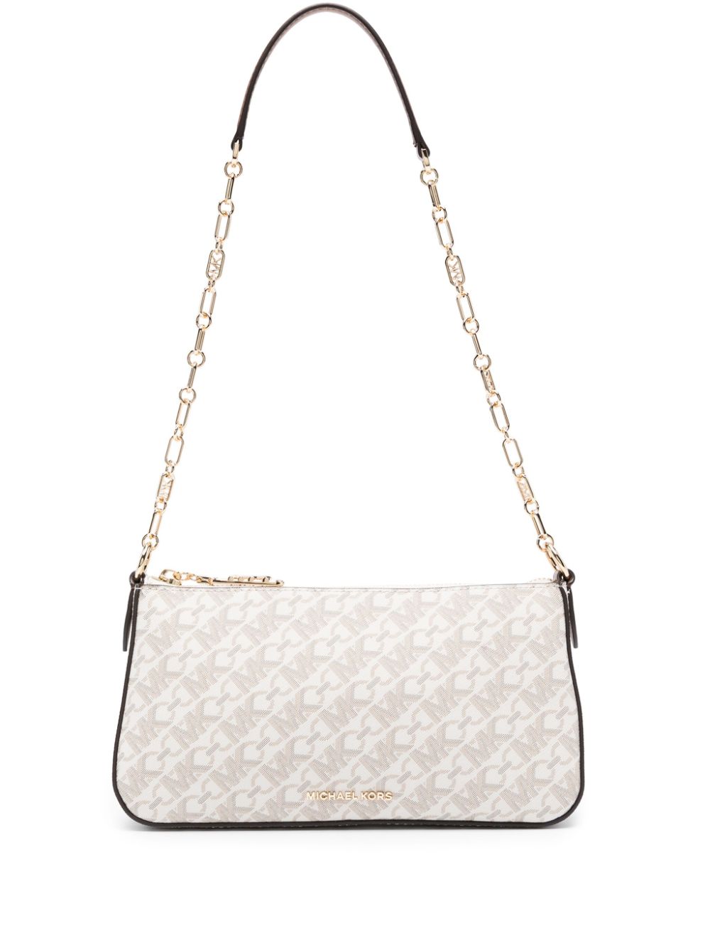 Michael Michael Kors monogram-jacquard leather shoulder bag - Neutrals von Michael Michael Kors