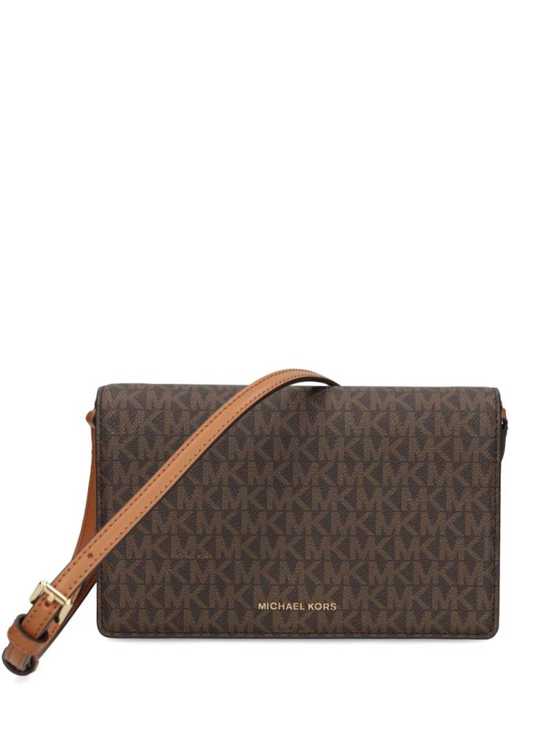 Michael Kors monogram-logo crossbody bag - Brown von Michael Kors