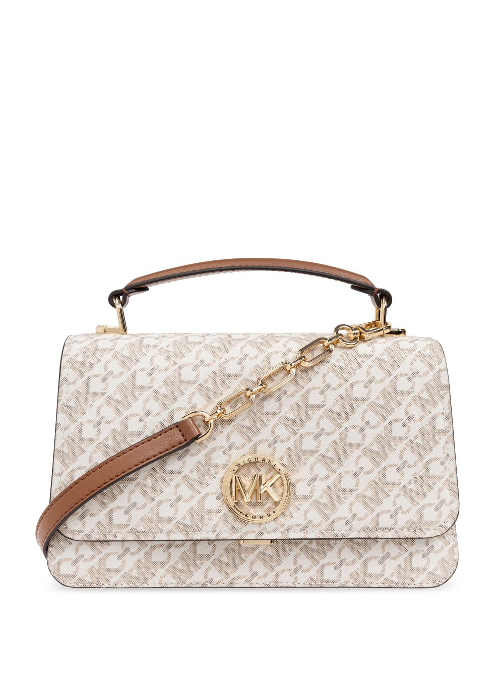 Michael Michael Kors monogram logo-plaque tote bag - White von Michael Michael Kors