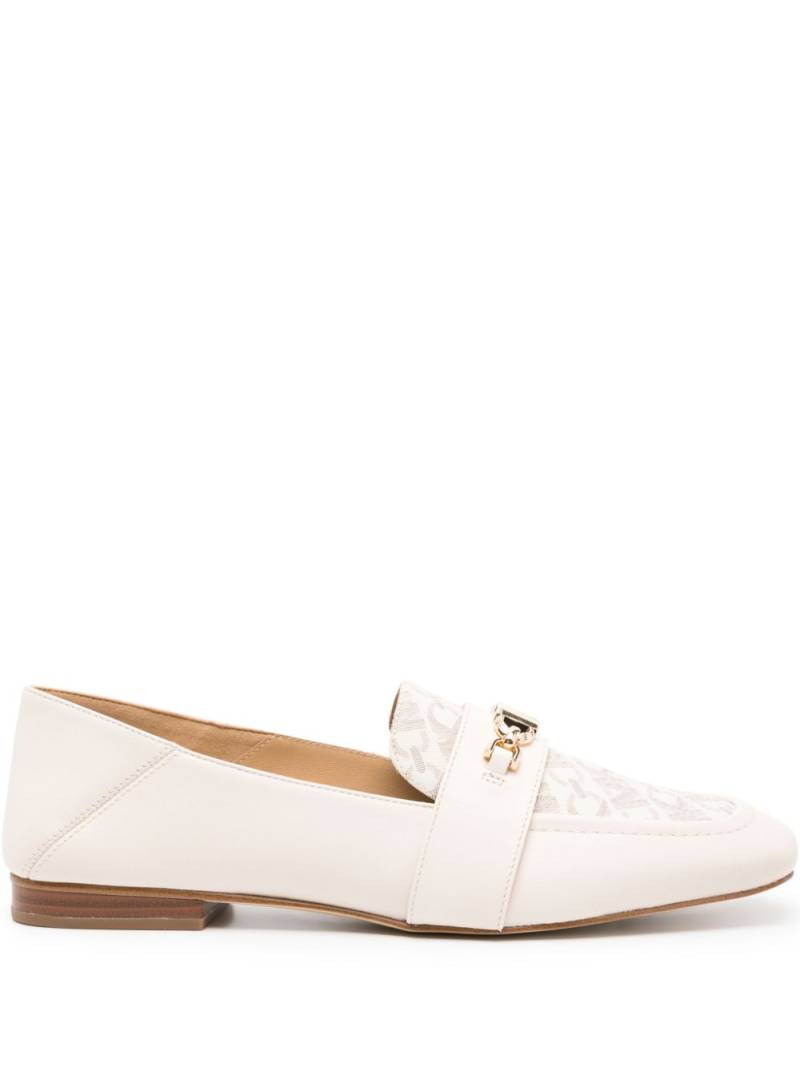 Michael Michael Kors monogram-print leather loafers - Neutrals von Michael Michael Kors