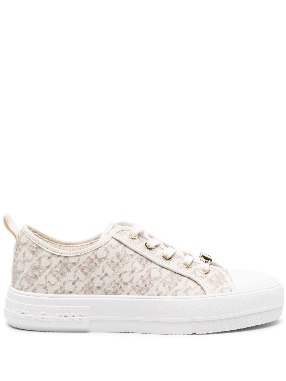 Michael Michael Kors monogram-print round-toe sneakers - Neutrals von Michael Michael Kors