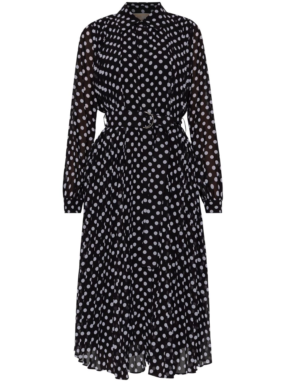 Michael Michael Kors polka-dot georgette midi dress - Black von Michael Michael Kors