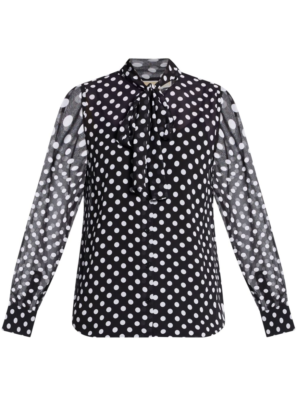 Michael Michael Kors polka-dot pussy-bow blouse - Black von Michael Michael Kors