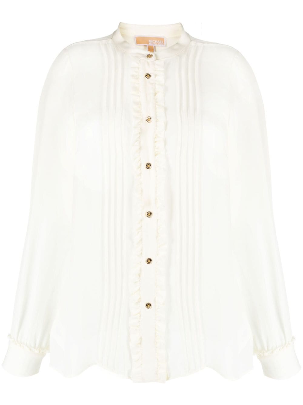 Michael Michael Kors ruffled buttoned shirt - Neutrals von Michael Michael Kors