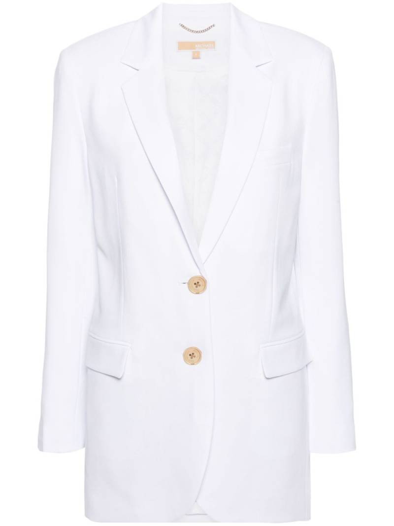 Michael Michael Kors single-breasted crepe-texture blazer - White von Michael Michael Kors