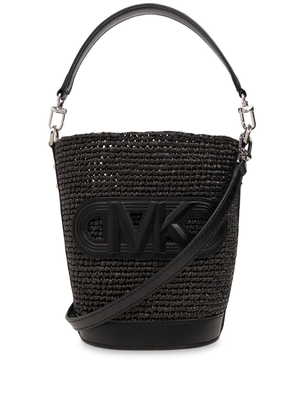 Michael Michael Kors small Townsend straw tote bag - Black von Michael Michael Kors