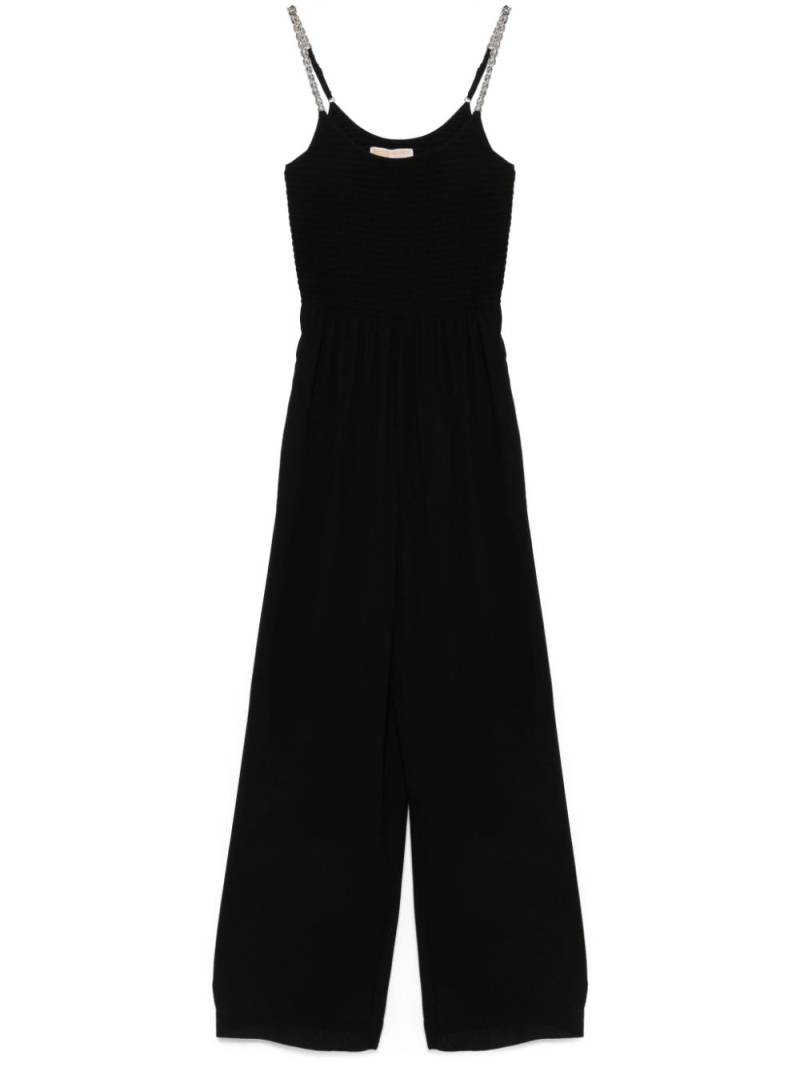 Michael Michael Kors smocked chain-detail jumpsuit - Black von Michael Michael Kors