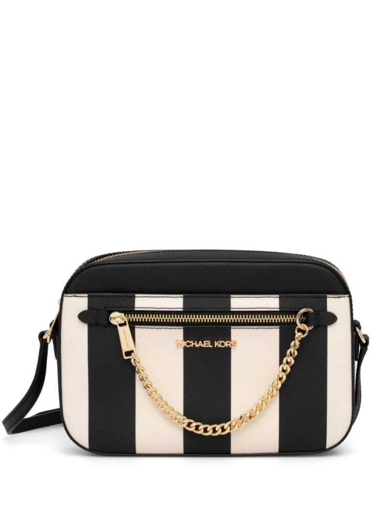 Michael Michael Kors striped cross body bag - Black von Michael Michael Kors