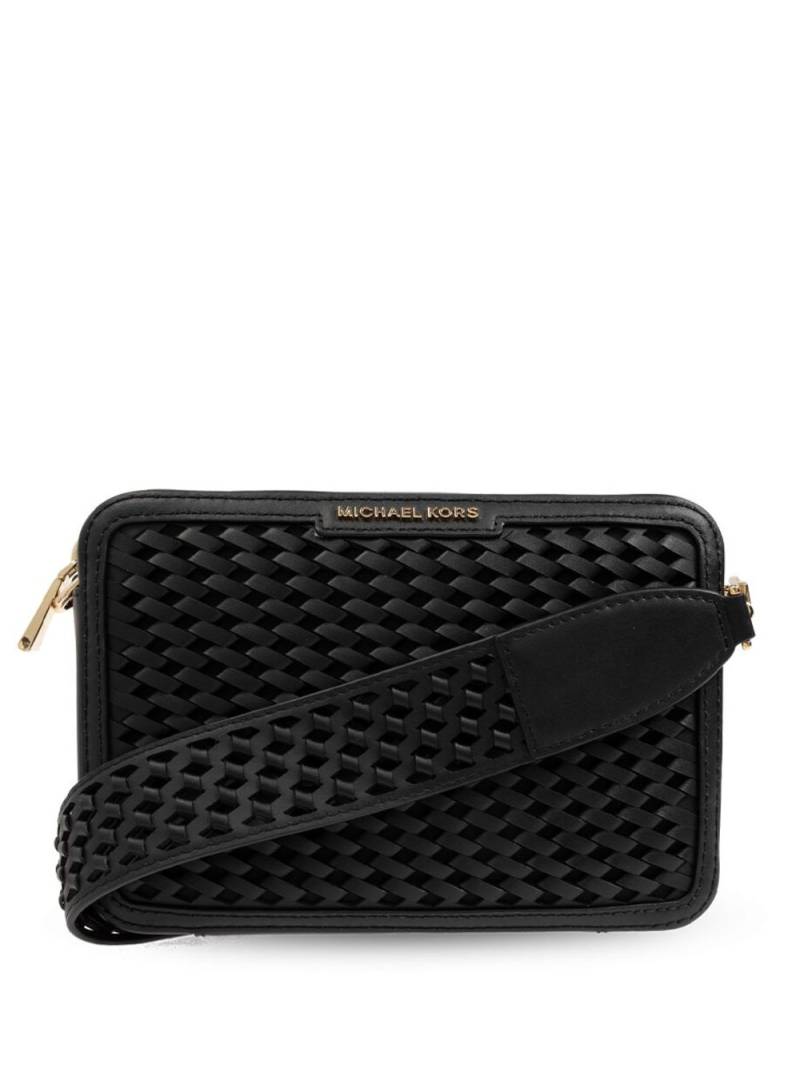 Michael Michael Kors woven leather cross body bag - Black von Michael Michael Kors