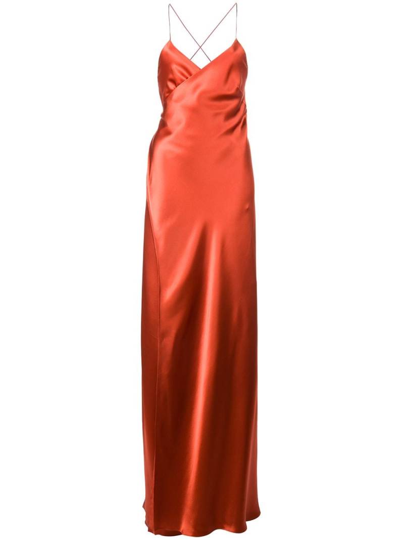 Michelle Mason Strappy wrap gown - Red von Michelle Mason