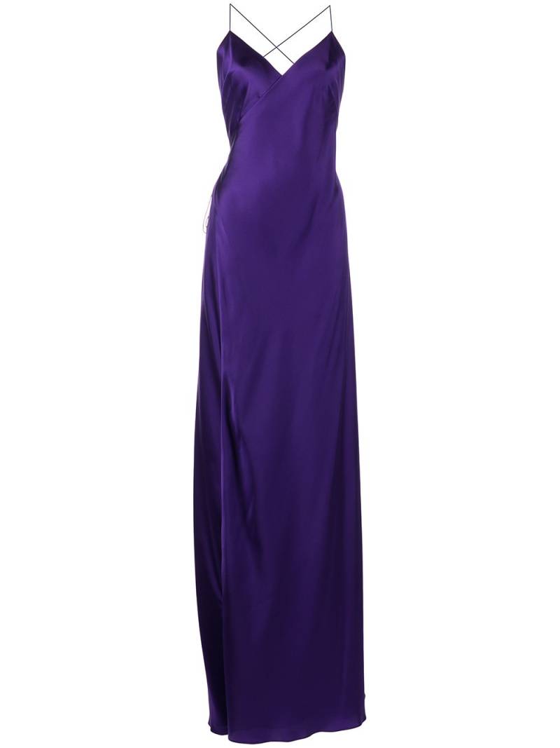 Michelle Mason V-neck silk dress - Purple von Michelle Mason