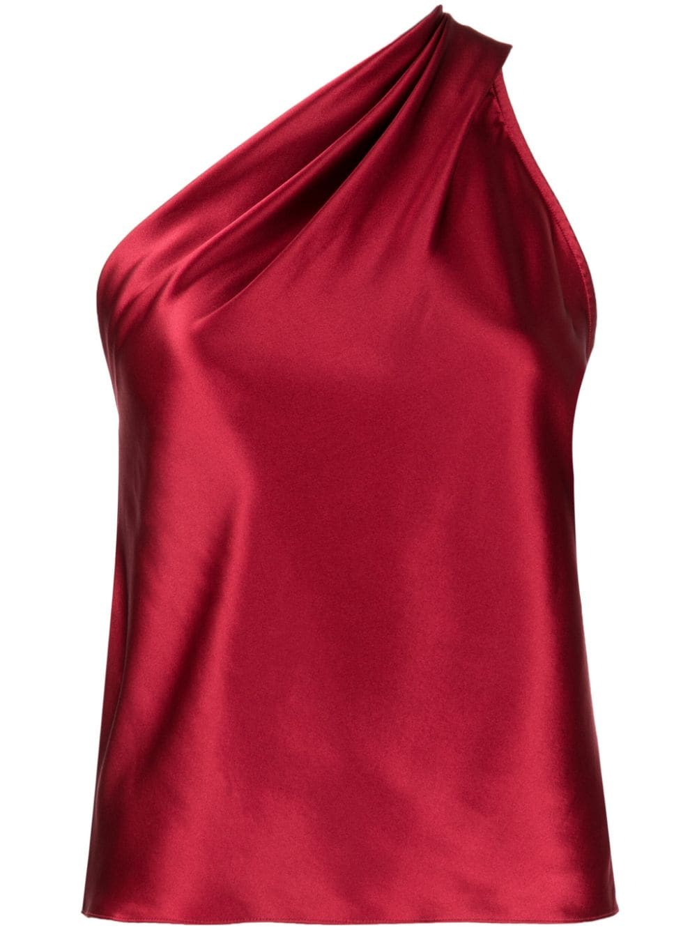 Michelle Mason asymmetric halterneck silk top - Red von Michelle Mason