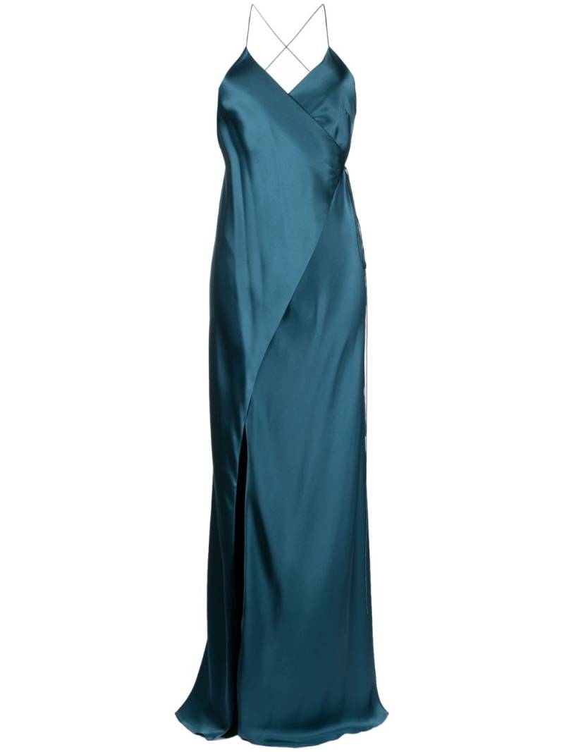 Michelle Mason bias-cut cowl neck gown - Green von Michelle Mason