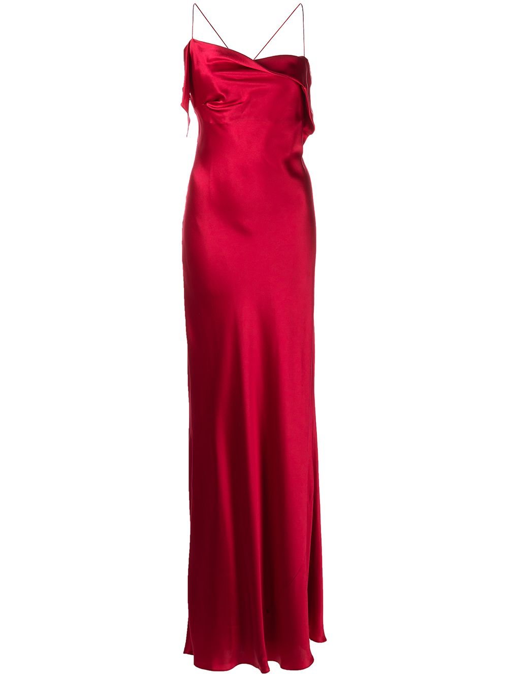 Michelle Mason bias-cut cowl neck gown - Red von Michelle Mason