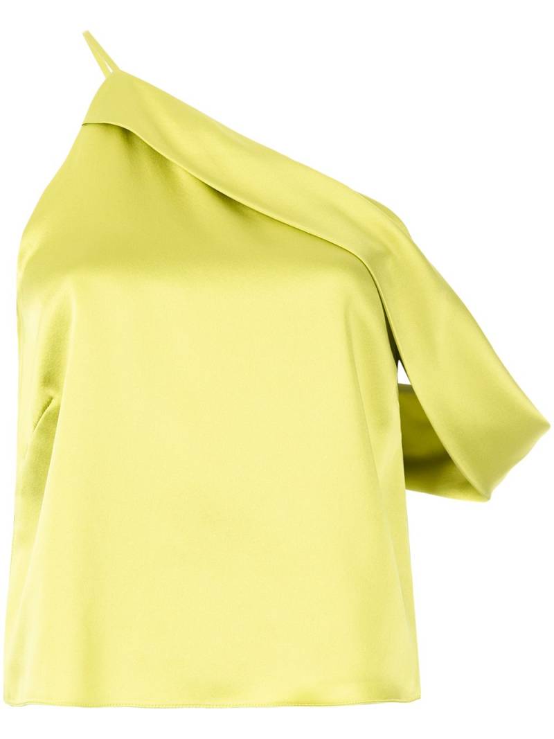 Michelle Mason draped cowl asymmetrical top - Green von Michelle Mason