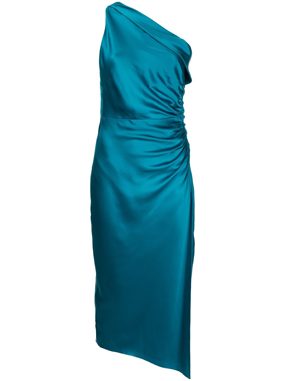 Michelle Mason gathered-detail silk dress - Blue von Michelle Mason