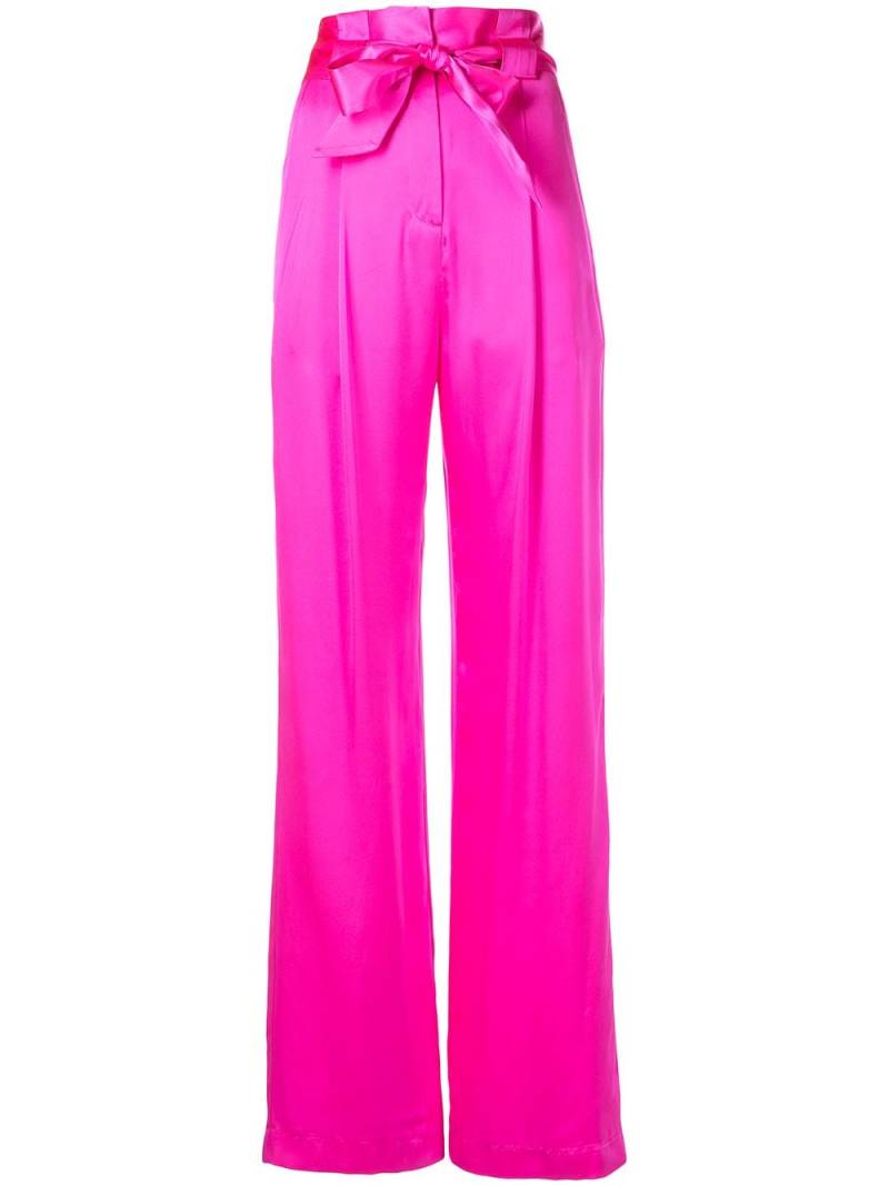 Michelle Mason high-waisted pleated silk trousers - Pink von Michelle Mason