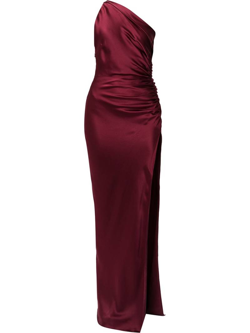 Michelle Mason one-shoulder silk gown - Red von Michelle Mason