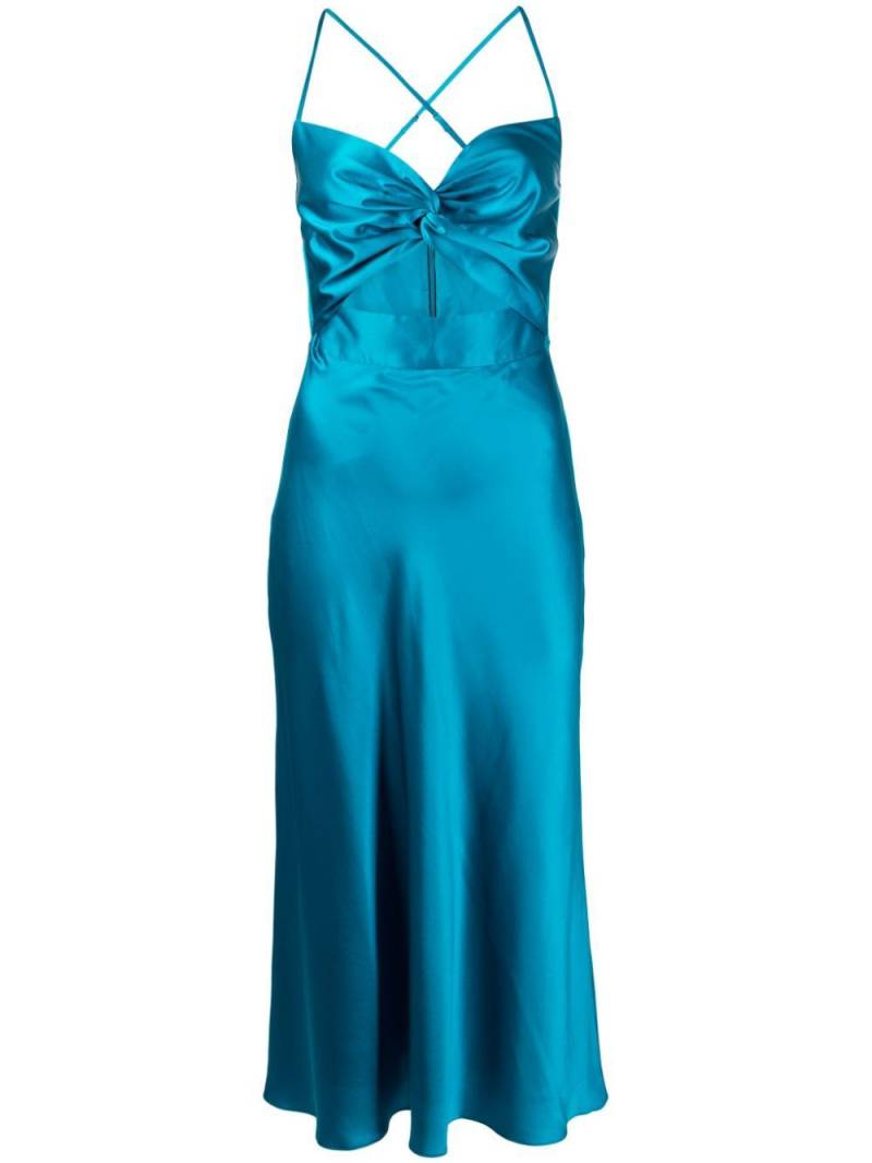 Michelle Mason cut-out silk midi dress - Blue von Michelle Mason