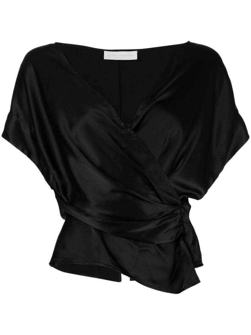 Michelle Mason open-neck top - Black von Michelle Mason