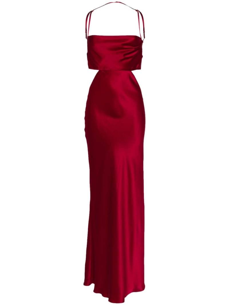 Michelle Mason plunge back silk dress - Red von Michelle Mason