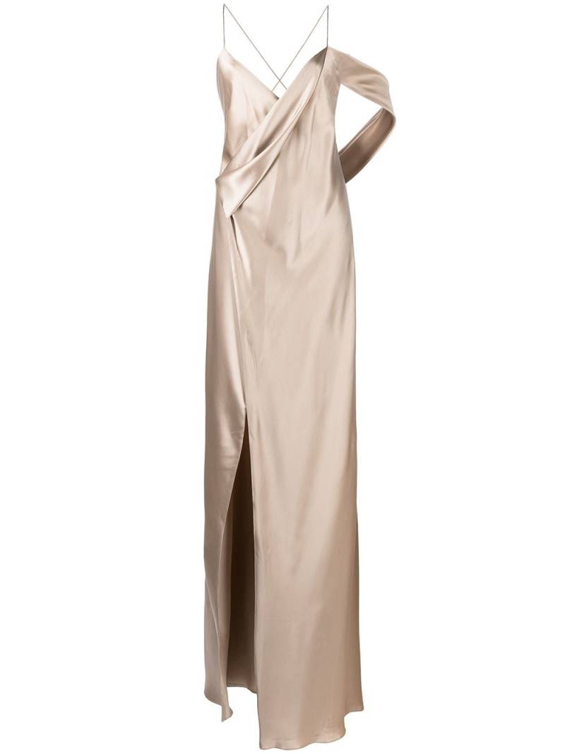 Michelle Mason silk cowl back gown - Neutrals von Michelle Mason