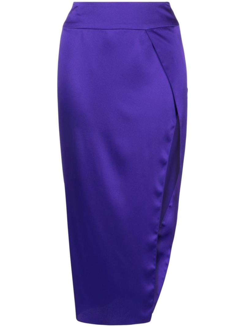 Michelle Mason silk wrap skirt - Purple von Michelle Mason