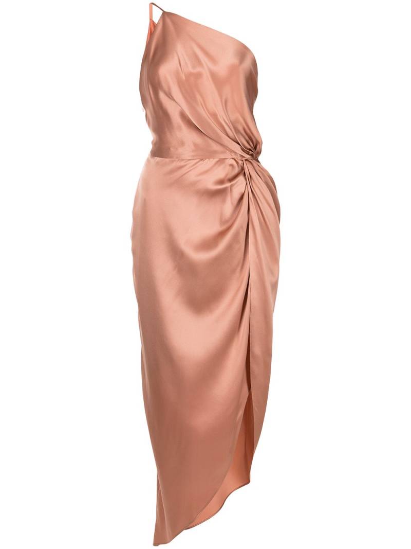 Michelle Mason twist-knot silk dress - Pink von Michelle Mason