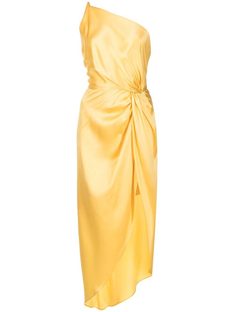 Michelle Mason twist-knot silk dress - Yellow von Michelle Mason