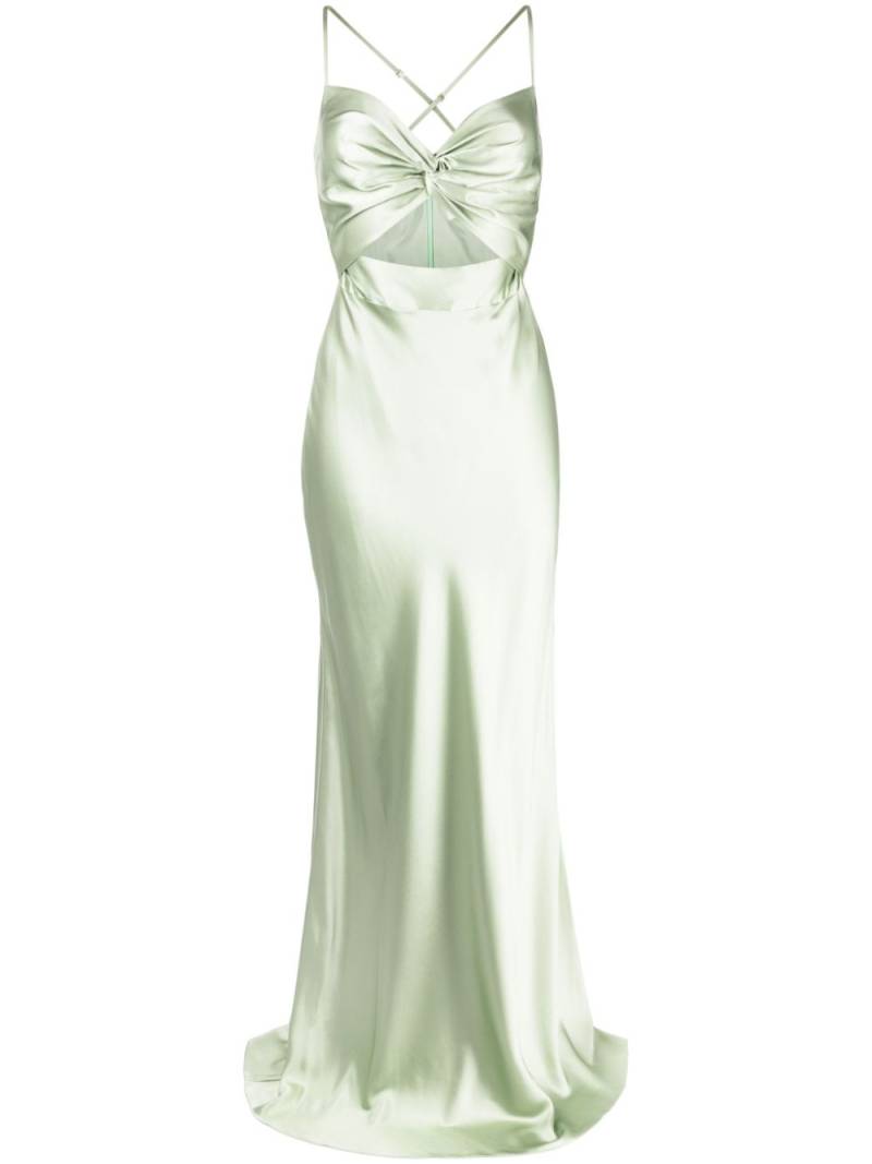 Michelle Mason twisted-bodice silk gown - Green von Michelle Mason