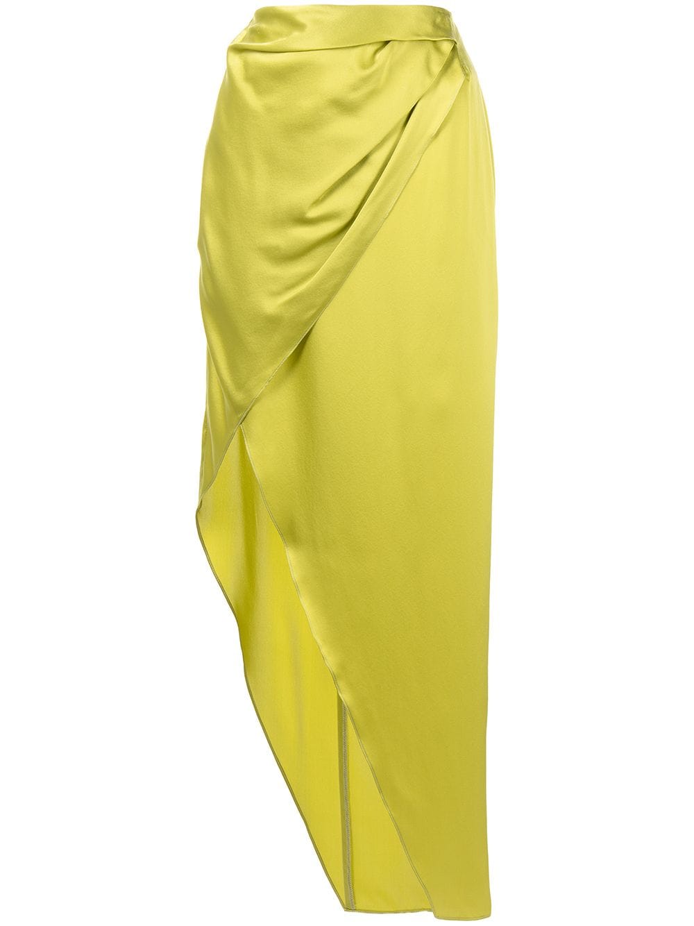 Michelle Mason wrap-effect silk charmeuse skirt - Green von Michelle Mason