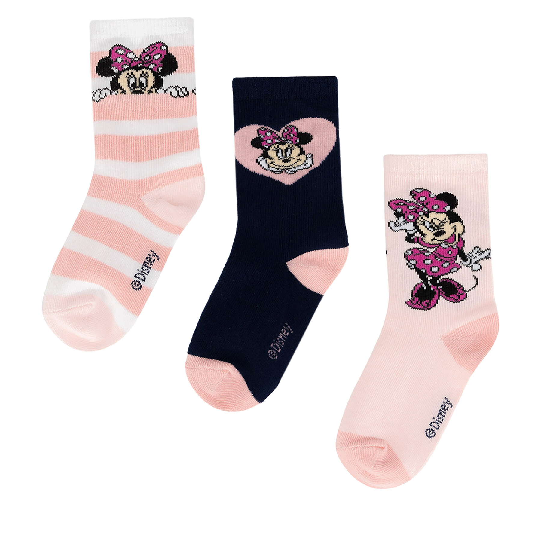 3er-Set hohe Kindersocken Mickey&Friends ACCCS-AW24-341DCLS (3-PACK) Rosa