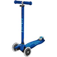 MICRO Kinder Scooter Maxi Micro Deluxe mit LED Rädern dunkelblau von Micro