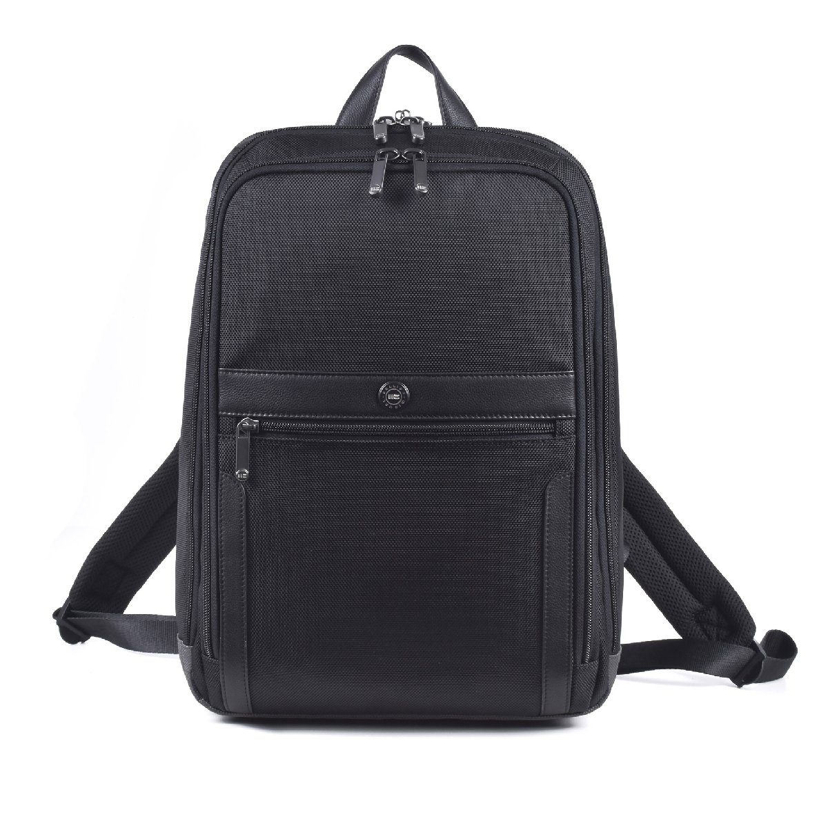 Rucksack aus Textil und Leder 40.5 cm in Schwarz von Miguel Bellido