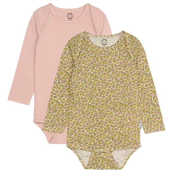 Mikk-Line - Kid's 2-Pack L/S Body - Alltagsunterwäsche Gr 68 beige von Mikk-Line