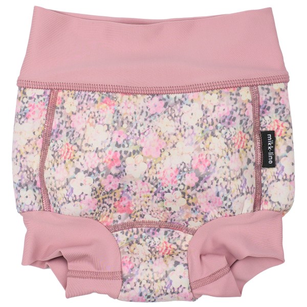 Mikk-Line - Kid's Baby Swim Pant Frill Recycled AOP - Badehose Gr 12-18 Months rosa von Mikk-Line