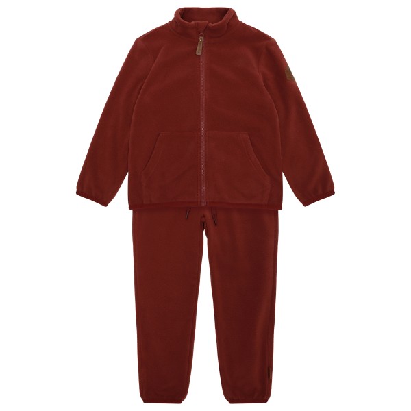 Mikk-Line - Kid's Fleece Set Recycled - Fleecejacke Gr 110;116;122;128;134;140;146;152 rot;schwarz von Mikk-Line