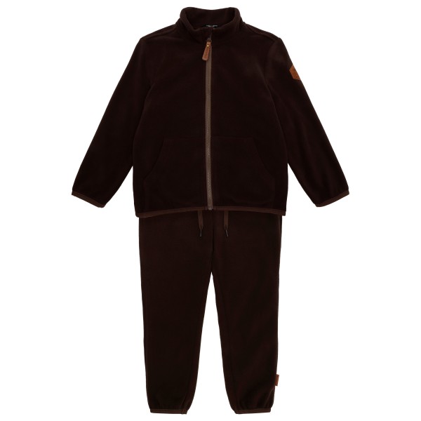 Mikk-Line - Kid's Fleece Set Recycled - Fleecejacke Gr 122 schwarz von Mikk-Line