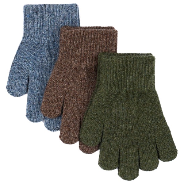 Mikk-Line - Kid's Magic Gloves 3 Pack - Handschuhe Gr 1-3 Years oliv von Mikk-Line